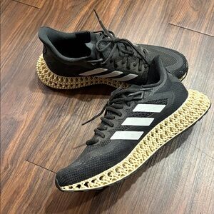 adidas Black Running Shoes with Cream 4D Midsole